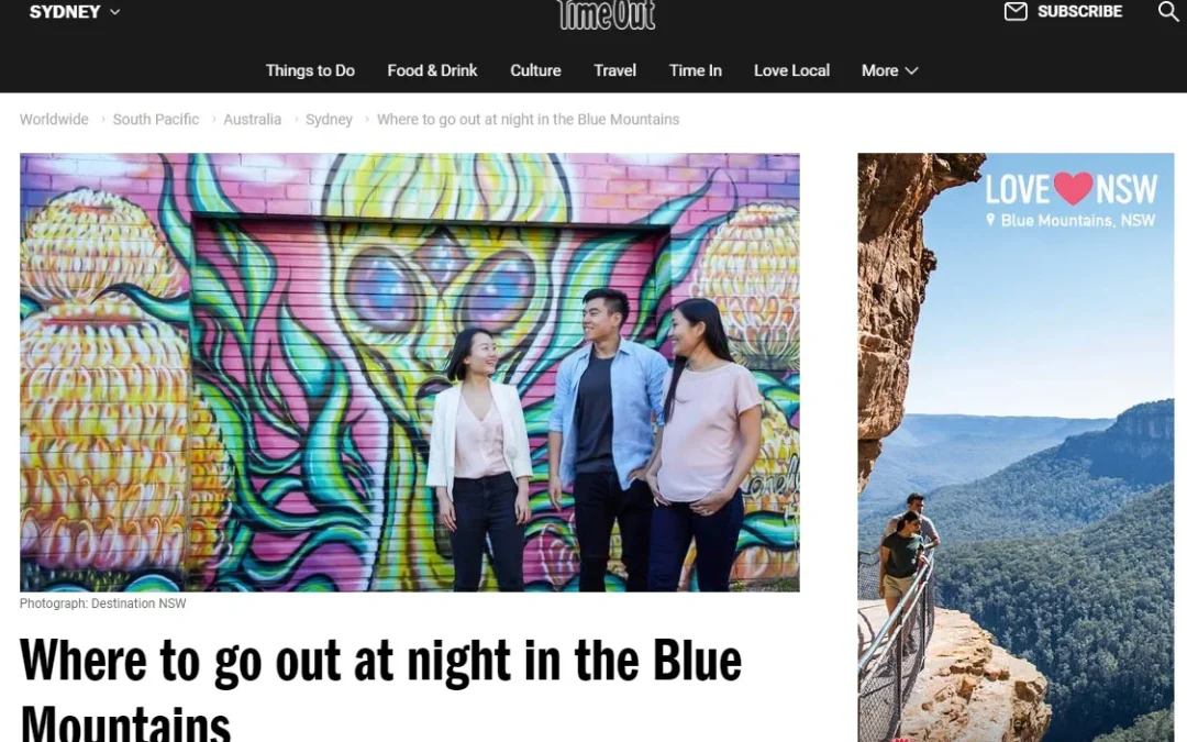 Where to go out at night in the Blue Mountains