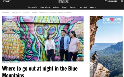 Where to go out at night in the Blue Mountains